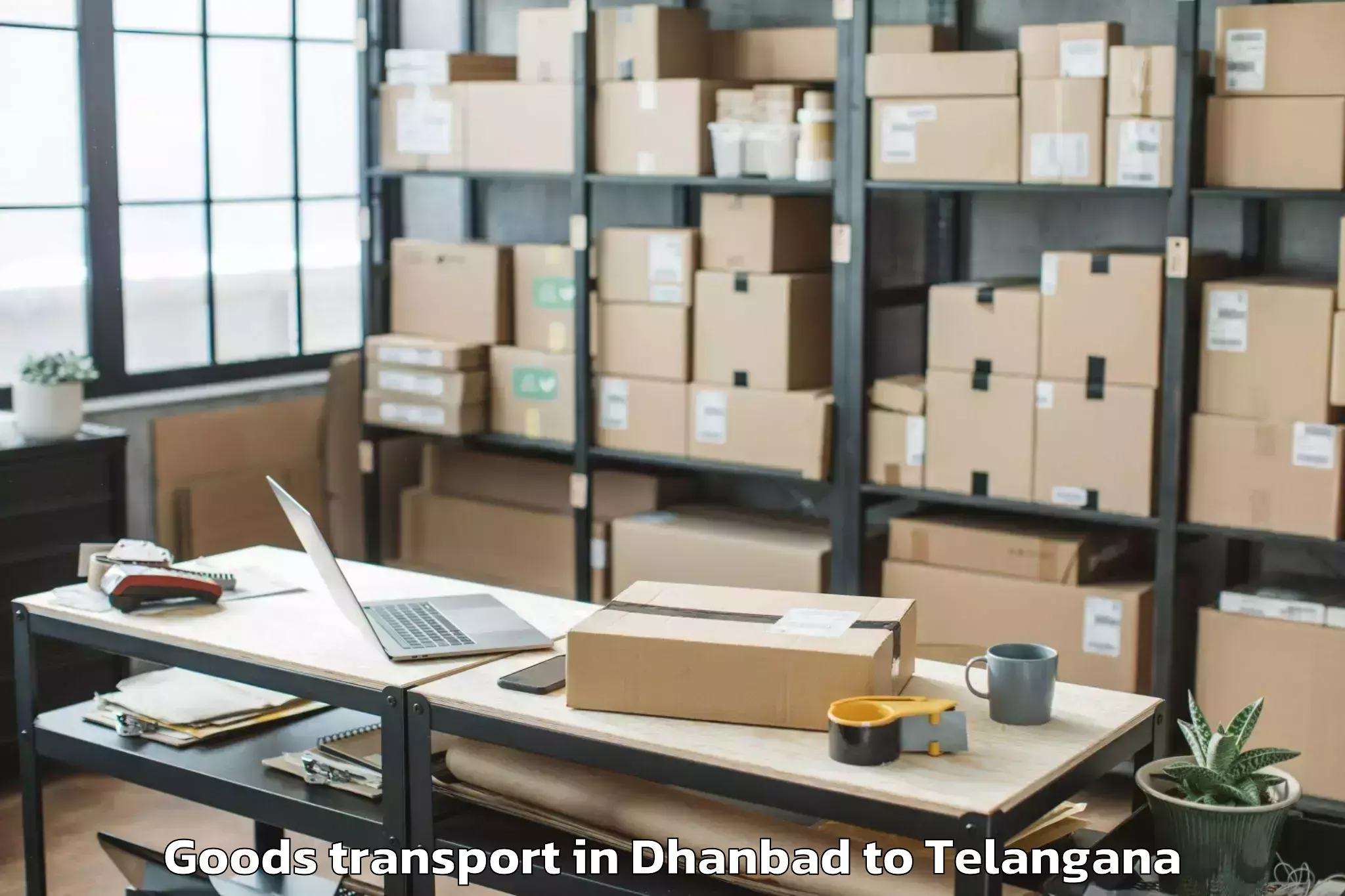 Hassle-Free Dhanbad to Konijerla Goods Transport